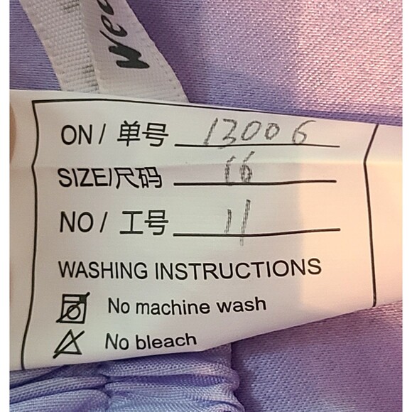 Ball Gown, Prom, Formal (16) Lilac Strapless Embroidered Gown w/Separate Sleeves - Picture 9 of 10